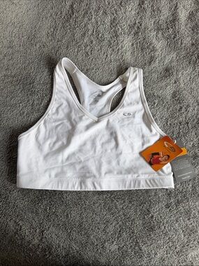 Champion White Racerback Crop Sports Bra